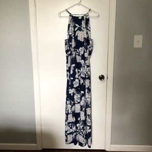 SHEIN gorgeous blue floral dress with open back